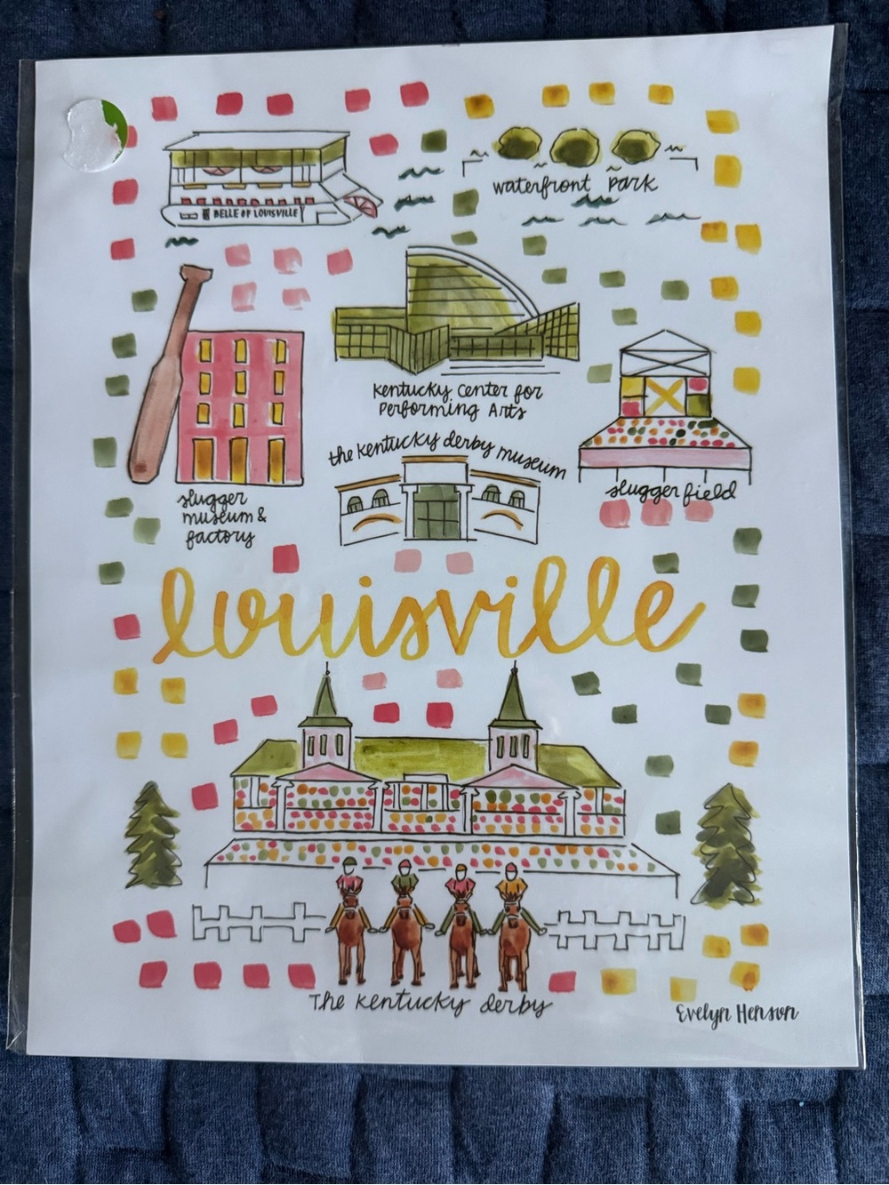 Evelyn Henson Louisville Kentucky Landmark Art Print